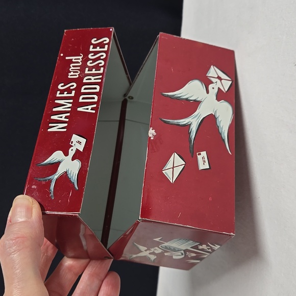 Vintage Tin 1954 Names and Addresses Mayfair Co. Chicago Storage Organizer - Picture 8 of 16